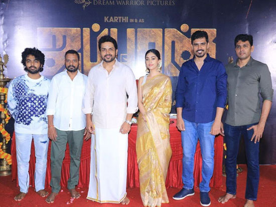 Delighted To Announce Karthi Japan Pooja Stills